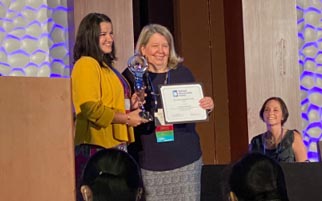 Corina Bondi, PhD, honored as the 2022 Rosalind Franklin award recipient for the  National Neurotrauma Society