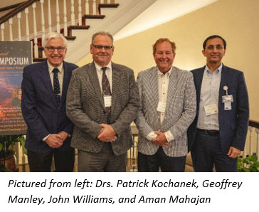 Pictured from left: Drs. Patrick Kochanek, Geoffrey Manley, John Williams, and Aman Mahajan
