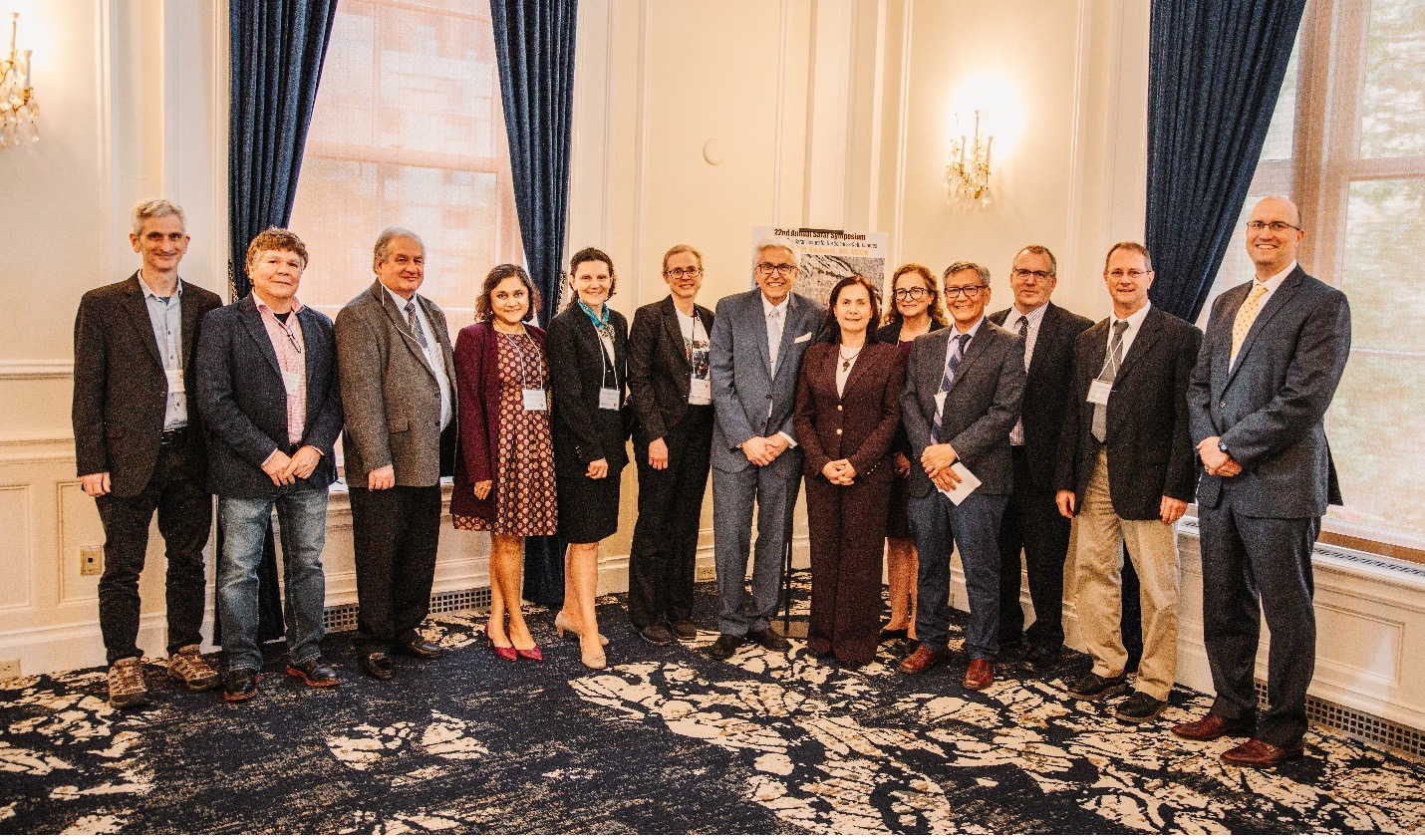 Dr. Kochanek with his former trainees and moderators who presented at the morning session “The Safar Vision II: Searching for Breakthroughs in Acute Brain Injury.” From the left, Drs. Clifton Callaway, Anthony Kline and Ed Dixon (all from the University of Pittsburgh School of Medicine), Ruchira Jha (Barrow Neurological Institute), Mioara Manole and Amy Wagner (University of Pittsburgh School of Medicine), Hülya Bayır (Columbia University), Ericka Fink and Robert Clark (University of Pittsburgh School of Medicine), Michael Bell (UT Southwestern), Michael Whalen (Harvard Medical School), and Dennis Simon (University of Pittsburgh School of Medicine). Missing is Dr. Rachel Berger (Office of Children, Youth, and Families in the PA Department of Human Services).